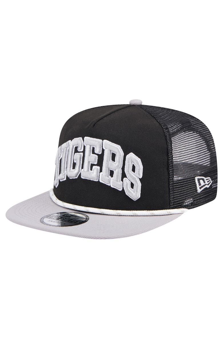 New Era Men's New Era Black Detroit Tigers Throwback Meshback Golfer Hat, Main, color, Black