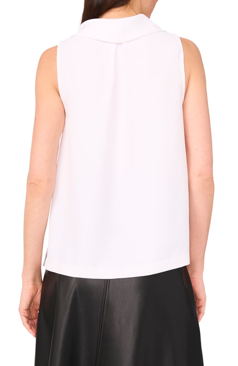 Vince Camuto Cowl Neck Sleeveless Blouse, Alternate, color, Ultra White