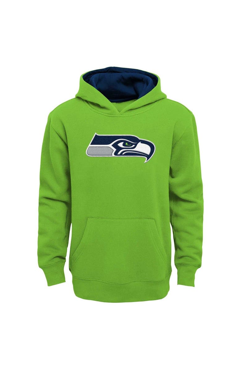 Outerstuff Youth Neon Green Seattle Seahawks Prime Pullover Hoodie, Main, color, Neon Green