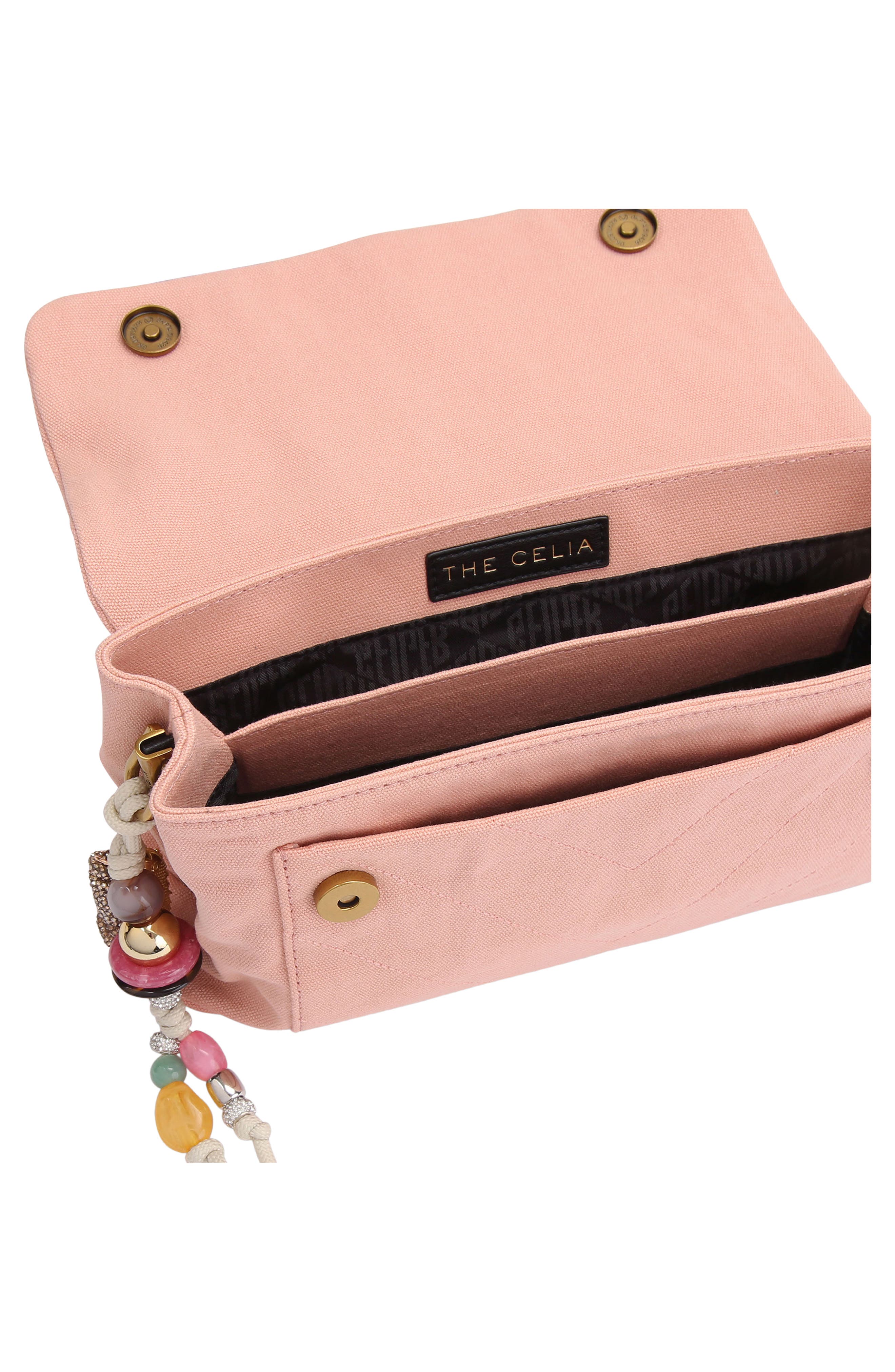 Celia Canvas Shoulder Bag, Alternate, color, LIGHT/ PASTEL PINK