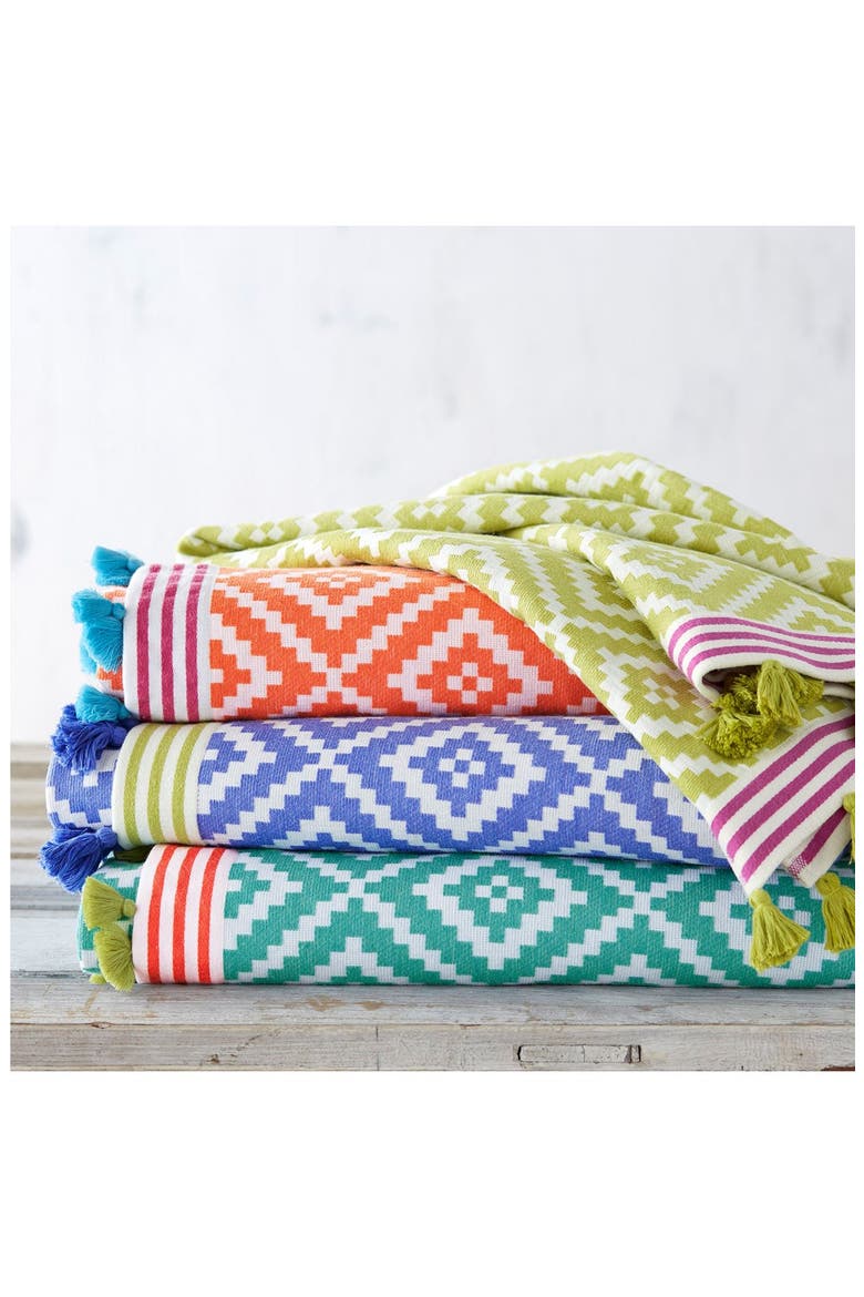 'Alabat' Beach Towel, Alternate, color, MOSS GREEN/ LOTUS