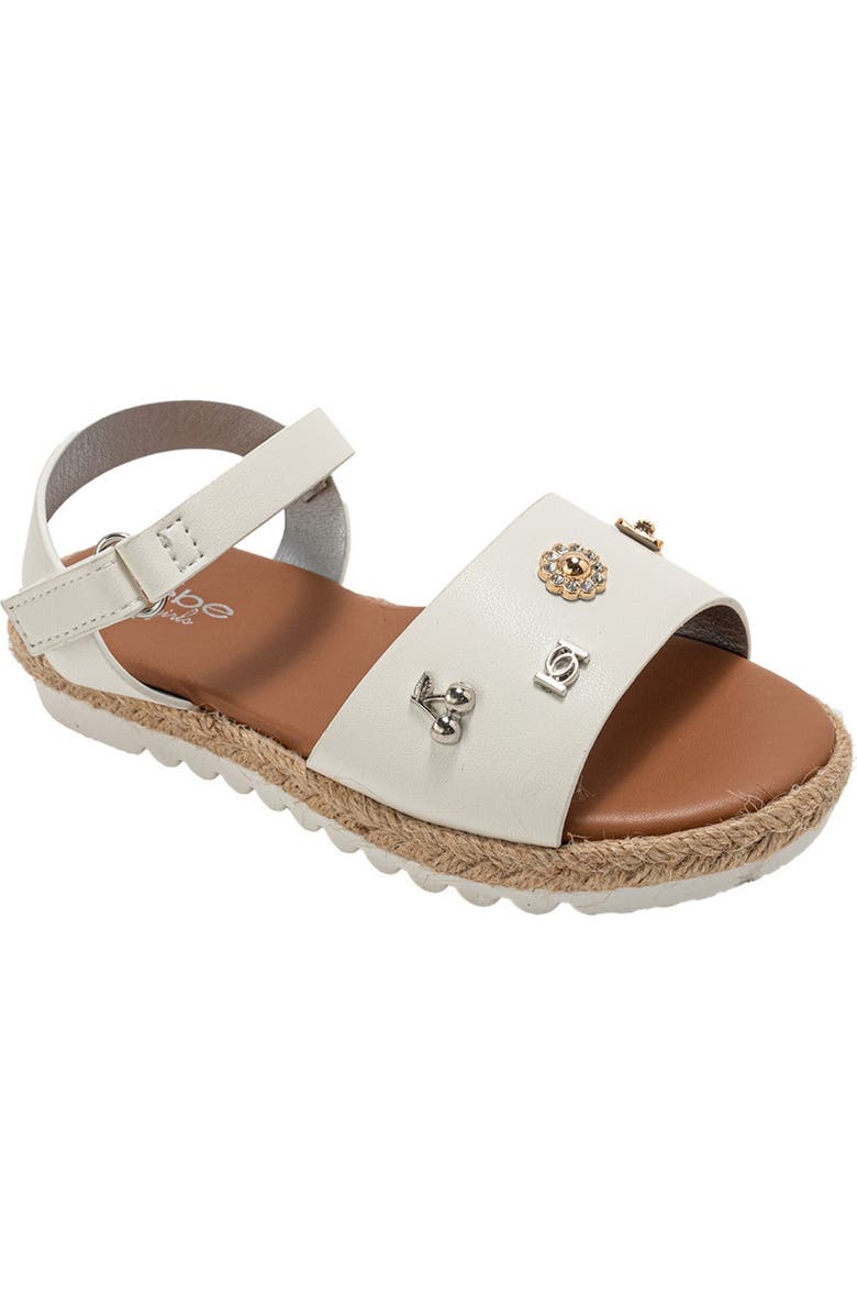 bebe Fleur Sandal, Main, color, White