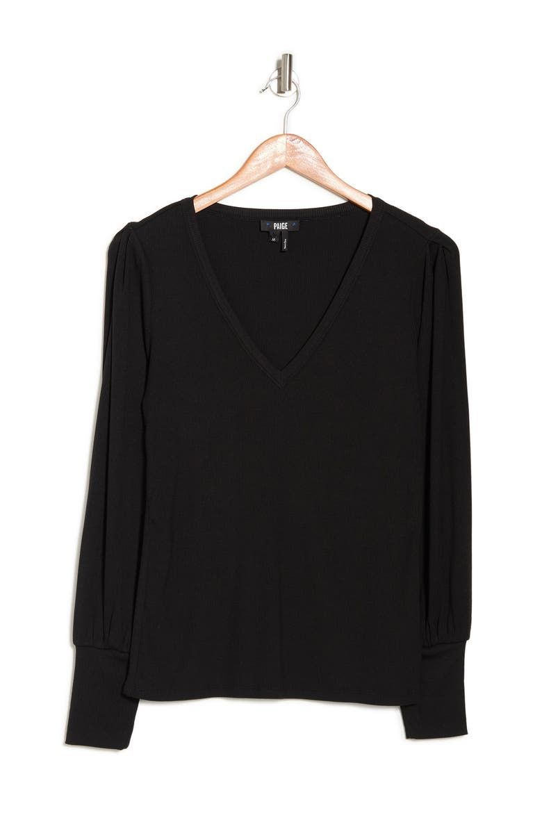 Dinah V-Neck Top, Alternate, color, BLACK