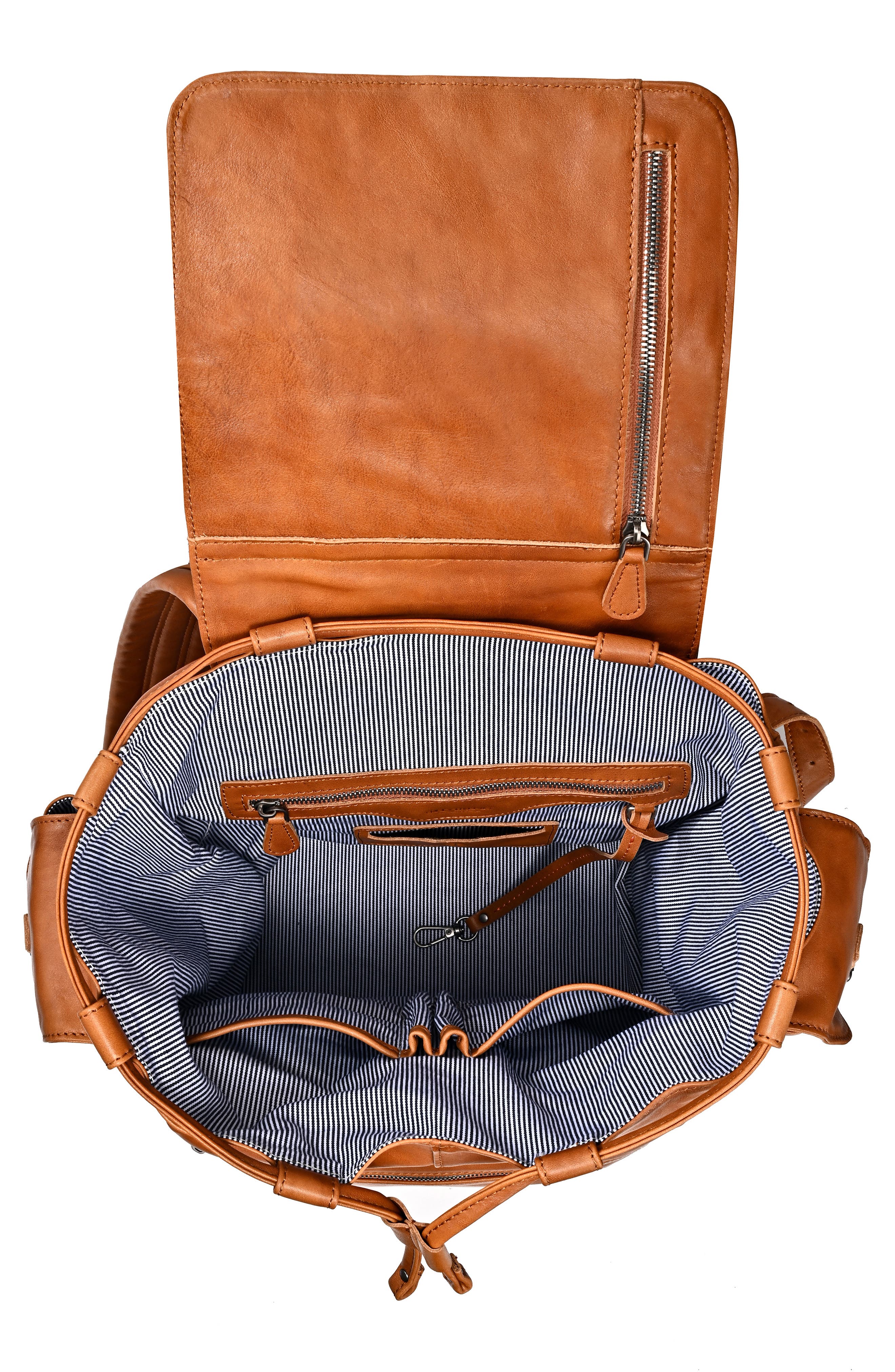Bryan Leather Backpack, Alternate, color, TAN