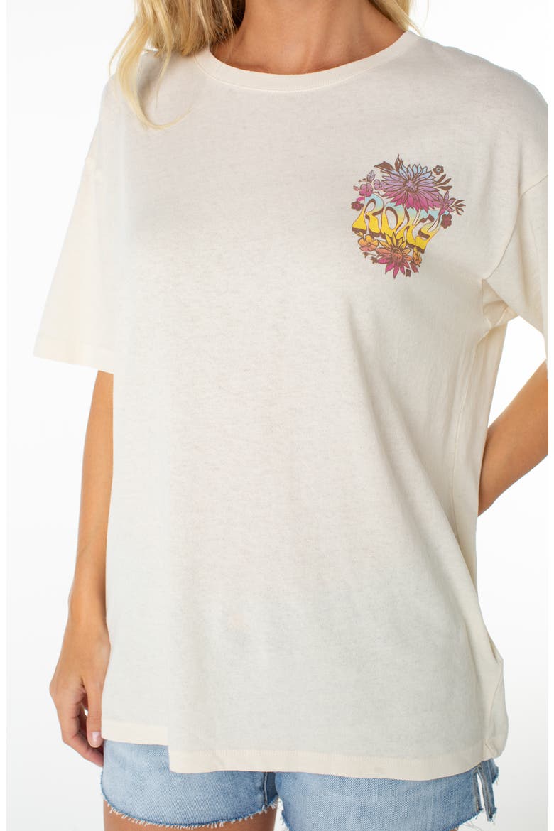 Sunset Oversize Cotton Graphic T-Shirt, Alternate, color, CLOUD DANCER