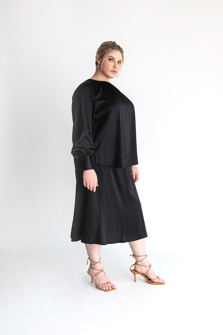 Mimosa Blouse, Alternate, color, Midnight