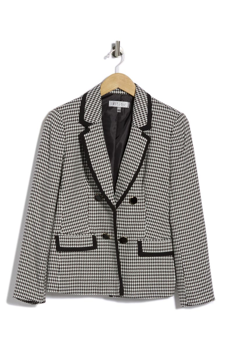 Faux Double Breasted Jacket, Alternate, color, BLACK/ WHITE