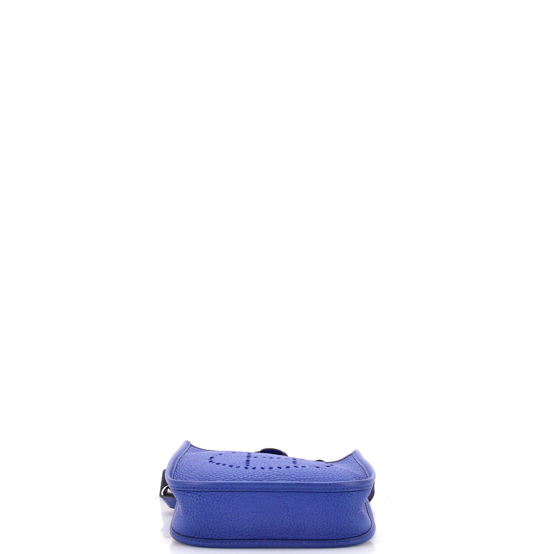 Pre-Owned Hermes Evelyne Bag Gen III Clemence TPM, Alternate, color, Bleu Electrique