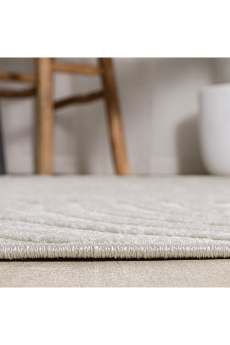 Maribo High-Low Abstract Groovy Striped Indoor/Outdoor Area Rug, Alternate, color, Cream/Ivory