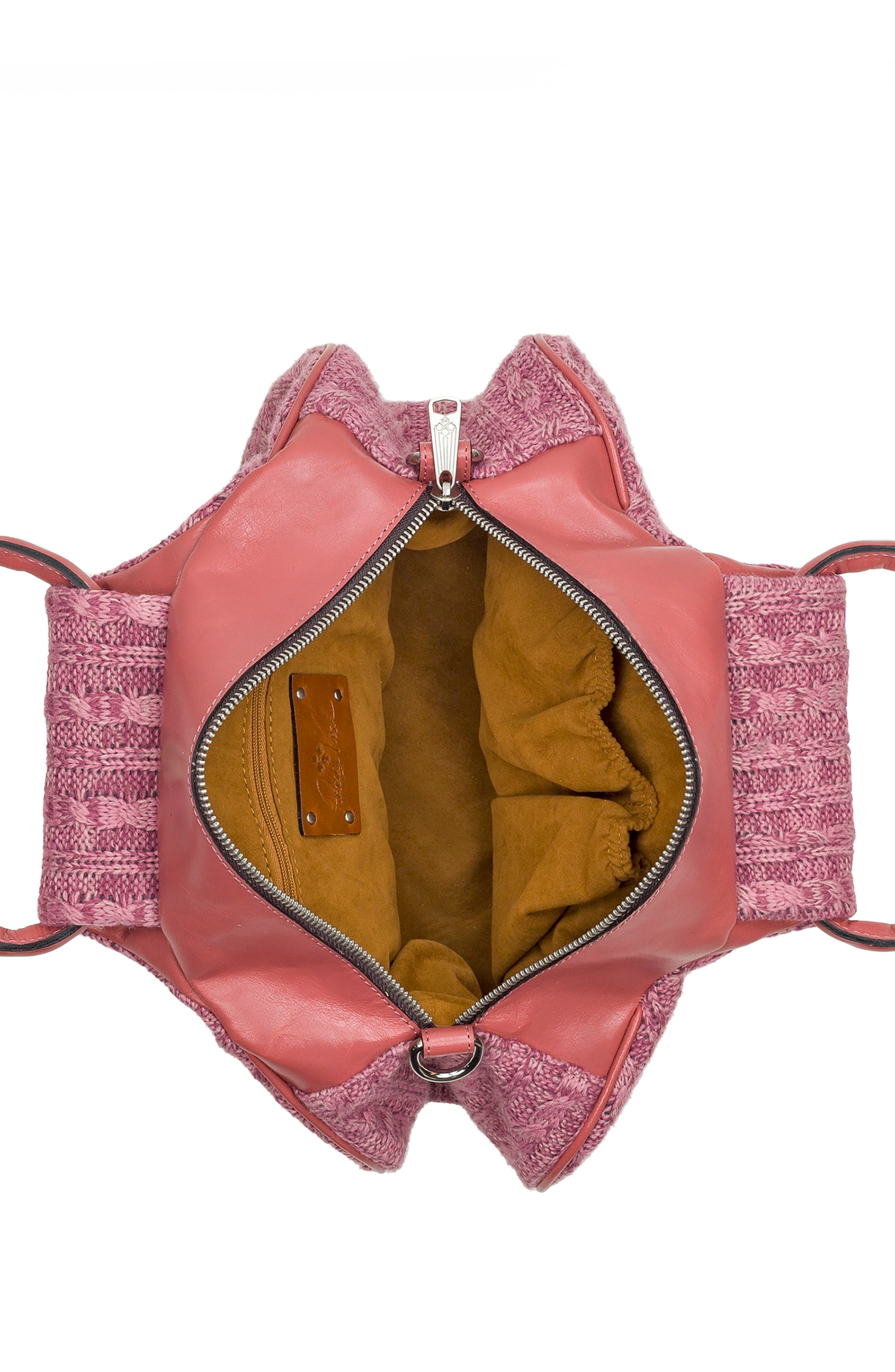 Patricia Nash Linley Tweed Bucket Bag, Alternate, color, Old Rose