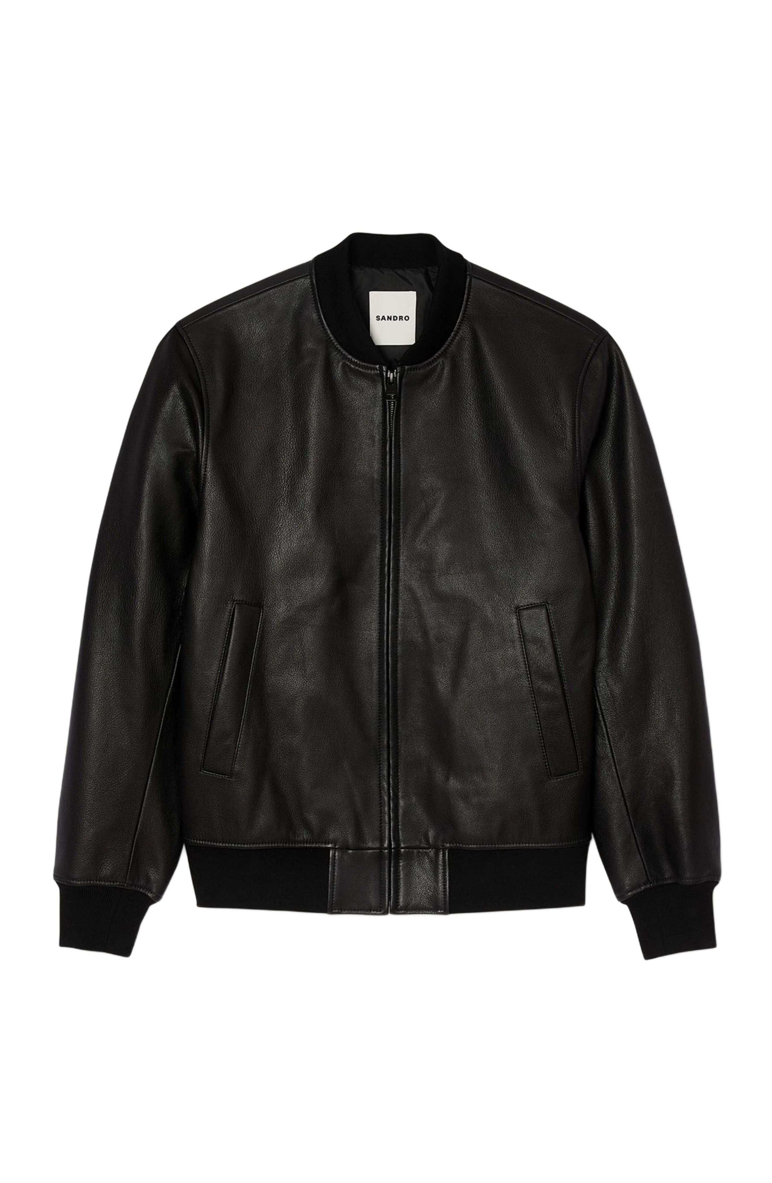 Мужские SANDRO Leather jacket — фото 5