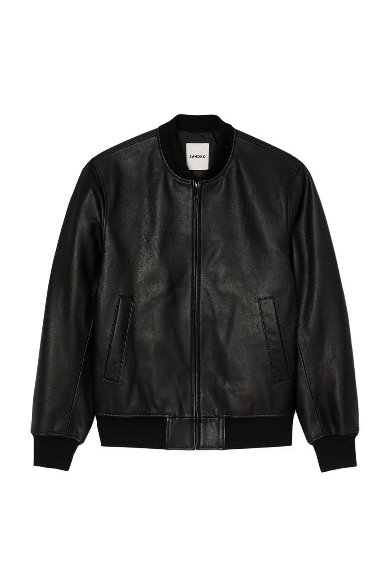 Leather jacket, Alternate, color, Black