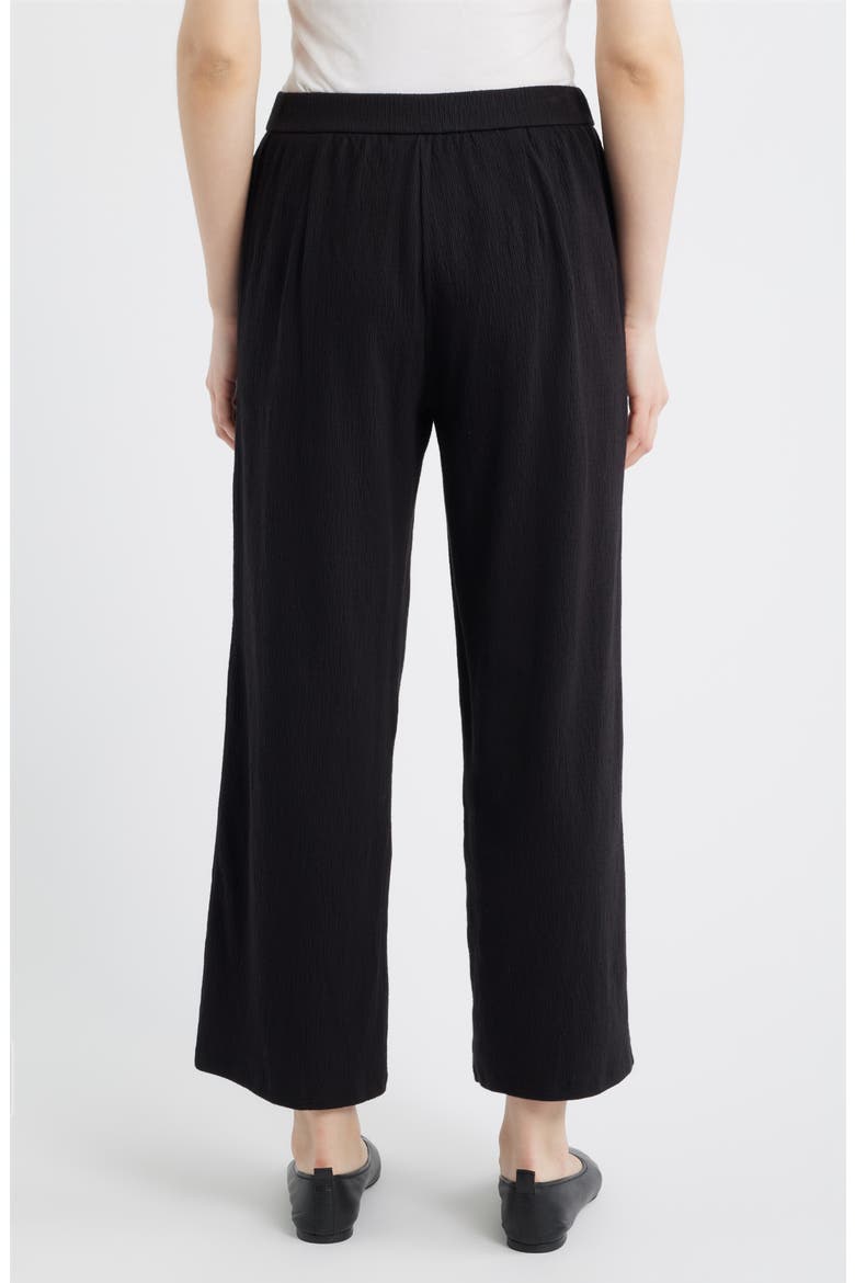 Jersey Ankle Wide Leg Pants, Alternate, color, BLACK