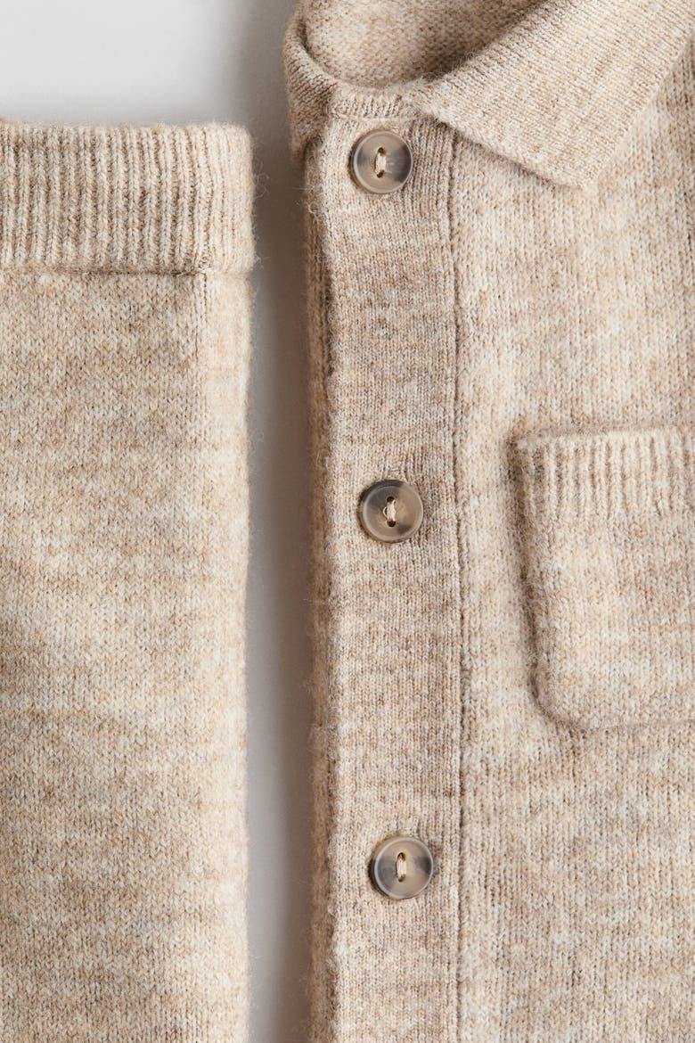 2-piece Cardigan And Pants Set, Alternate, color, Light beige