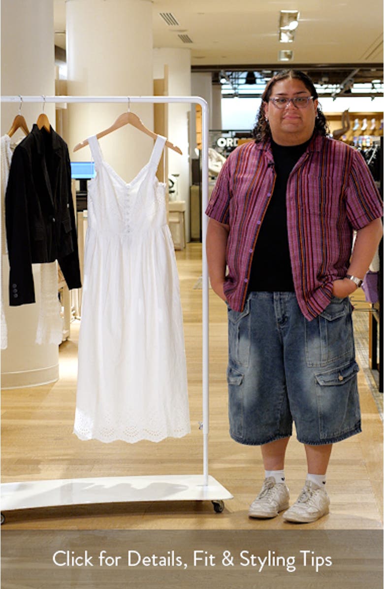 Riesling Eyelet Sleeveless Maxi Dress, sales video thumbnail