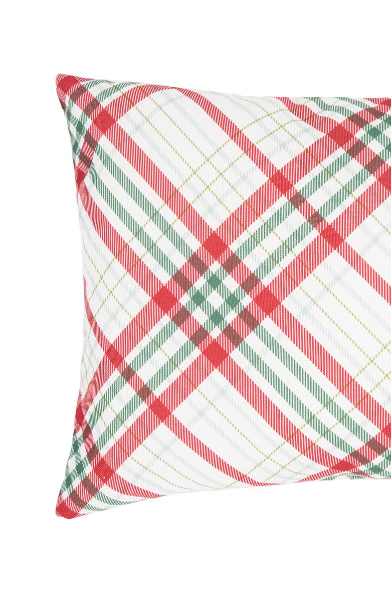 C&F Home Holiday Plaid Christmas Indoor/Outdoor Accent Pillow, 13" x 20", Alternate, color, Red