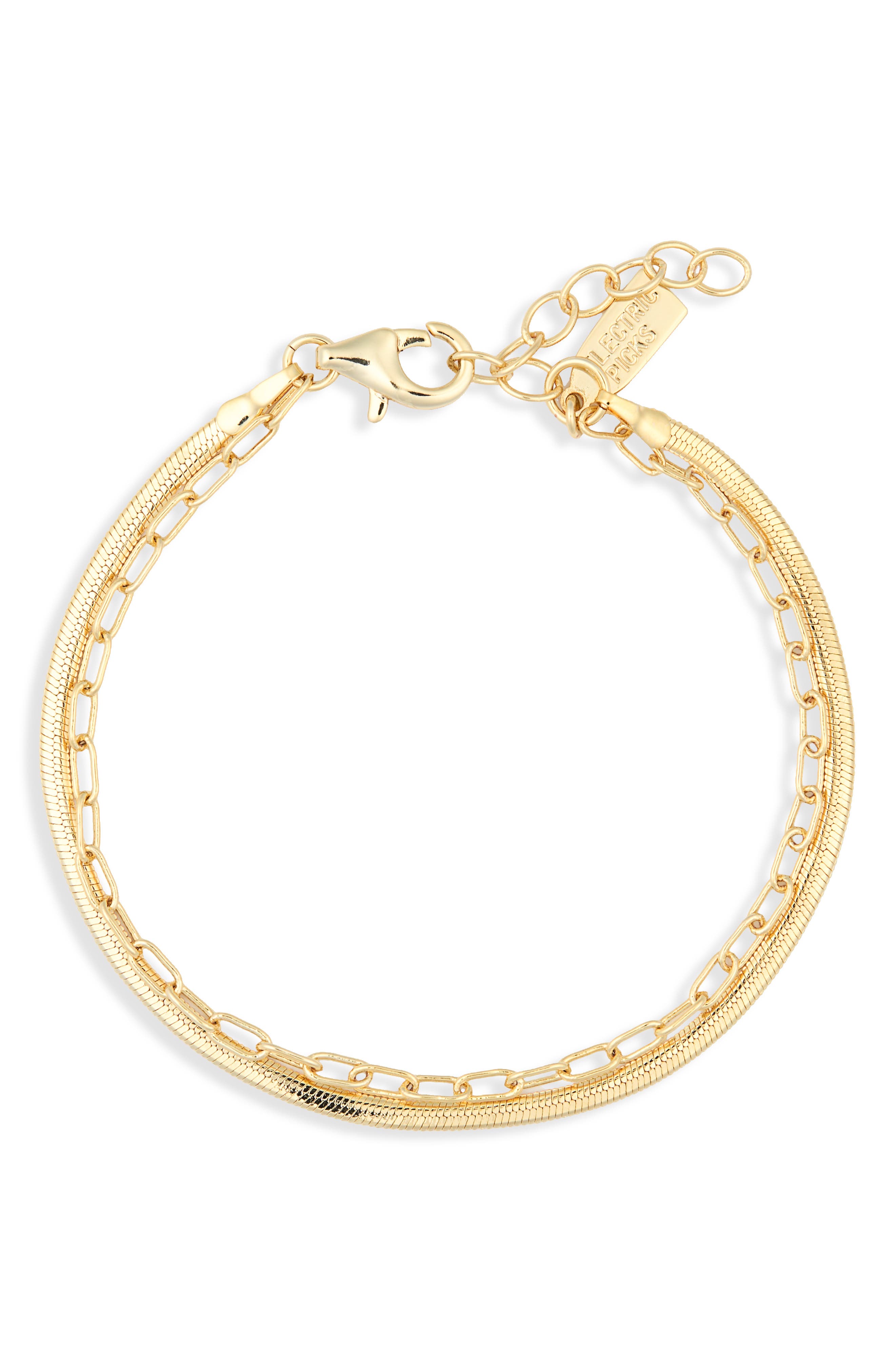 Electric Picks Two Chains Bracelet