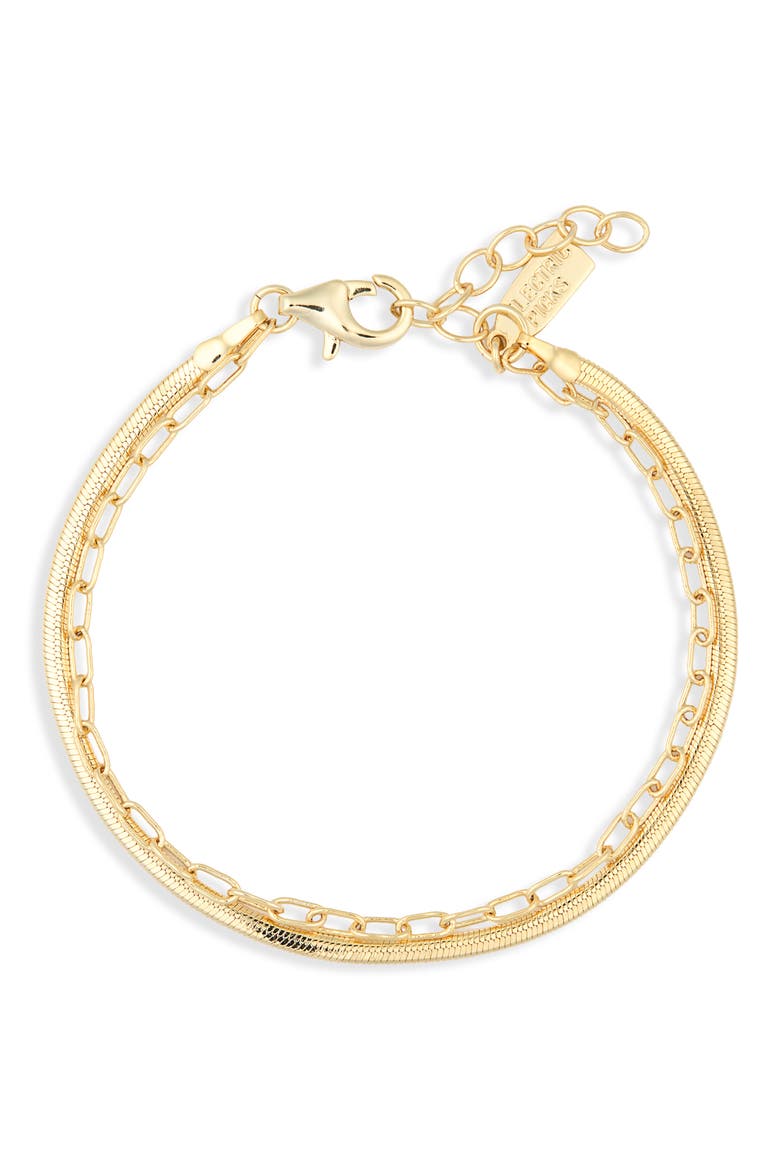 Two Chains Bracelet, Main, color, GOLD