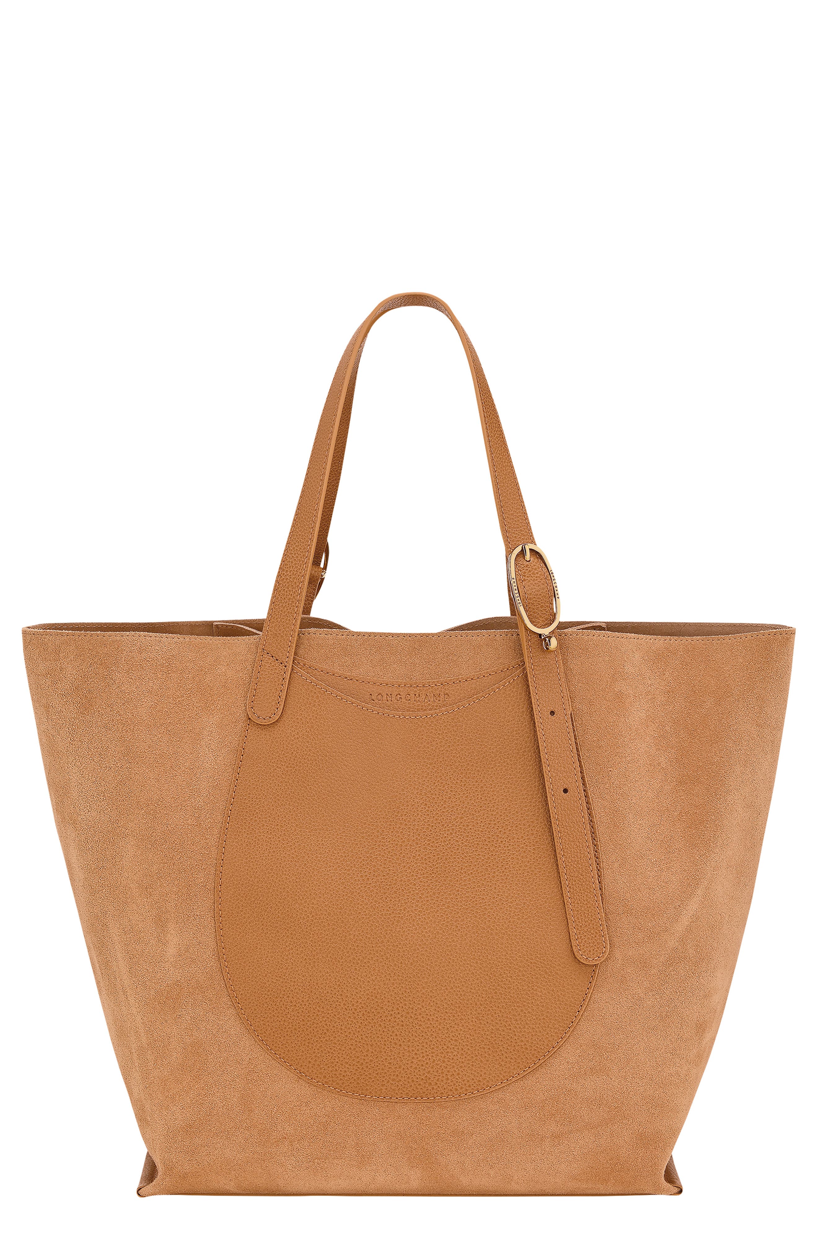 Complice Soft Leather Open Tote, Main, color, PECAN