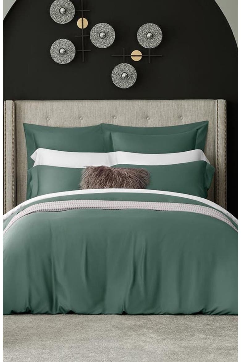 Sensa Duvet Cover, Alternate, color, Green