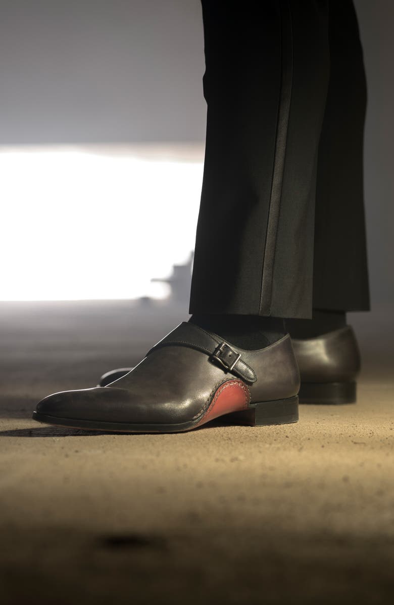 Magnanni Carrera Monk Strap Shoe, Alternate, color,