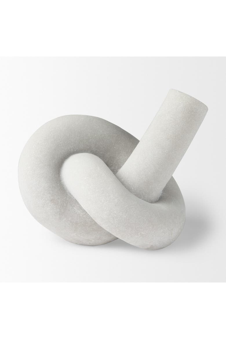 Otto Resin Knot Sculpture Decorative Object, Alternate, color, White