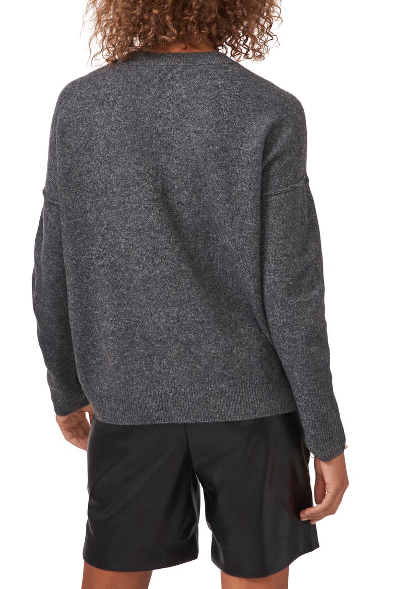 Exposed Seam Crewneck Sweater, Alternate, color, MEDIUM HEATHER GREY