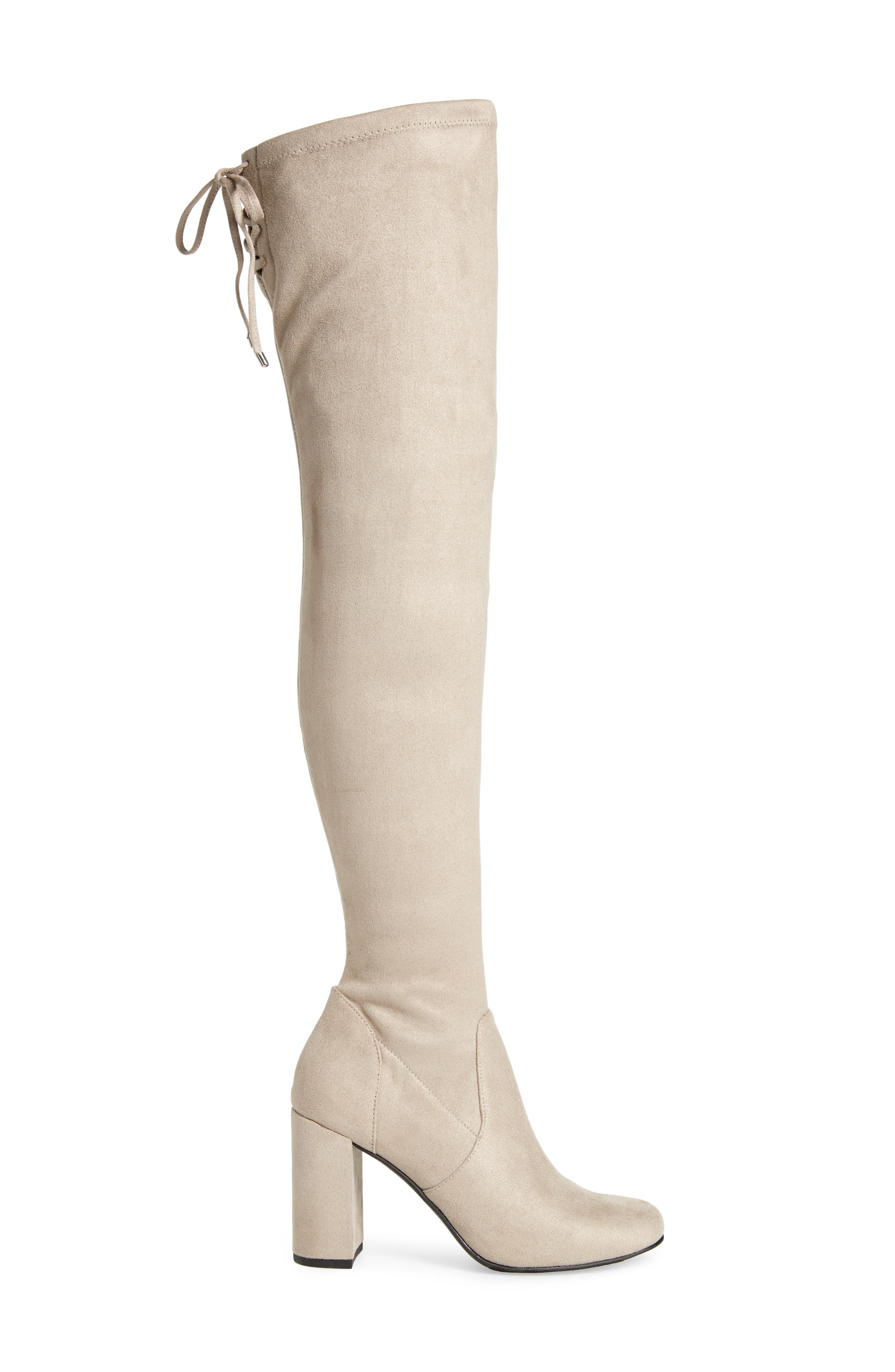 Juniper Over the Knee Boot, Alternate, color, GREY FAUX SUEDE