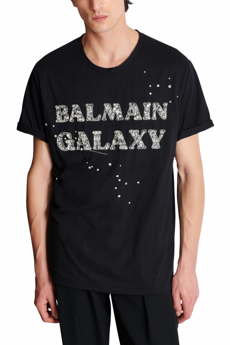 Balmain Embroidered Balmain Galaxy T-Shirt (Men) | Nordstrom