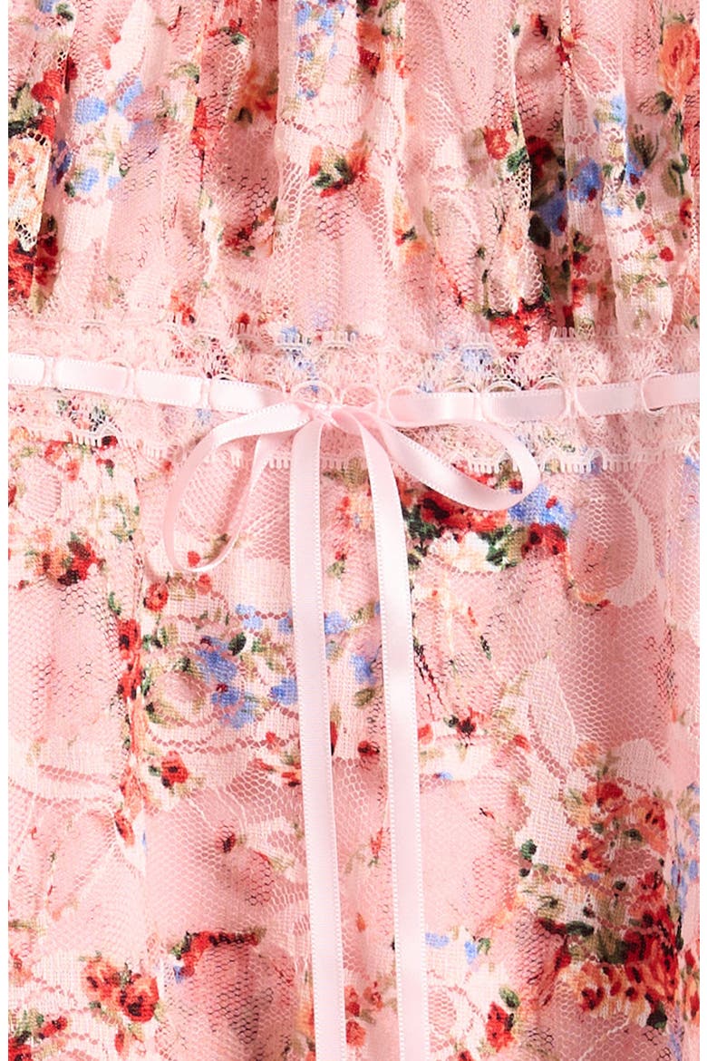 Kids' Empire Waist Lace Dress, Alternate, color, PINK