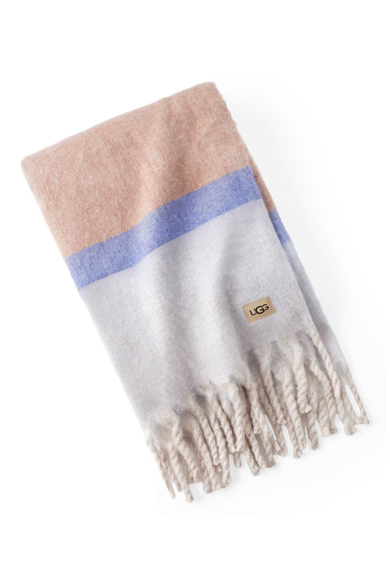 Simona Throw Blanket, Main, color, MISTY WISTERIA STRIPE