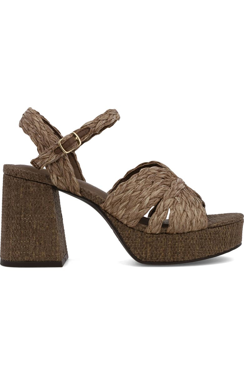 MIA Ankle Strap Platform Sandal, Alternate, color, Brown