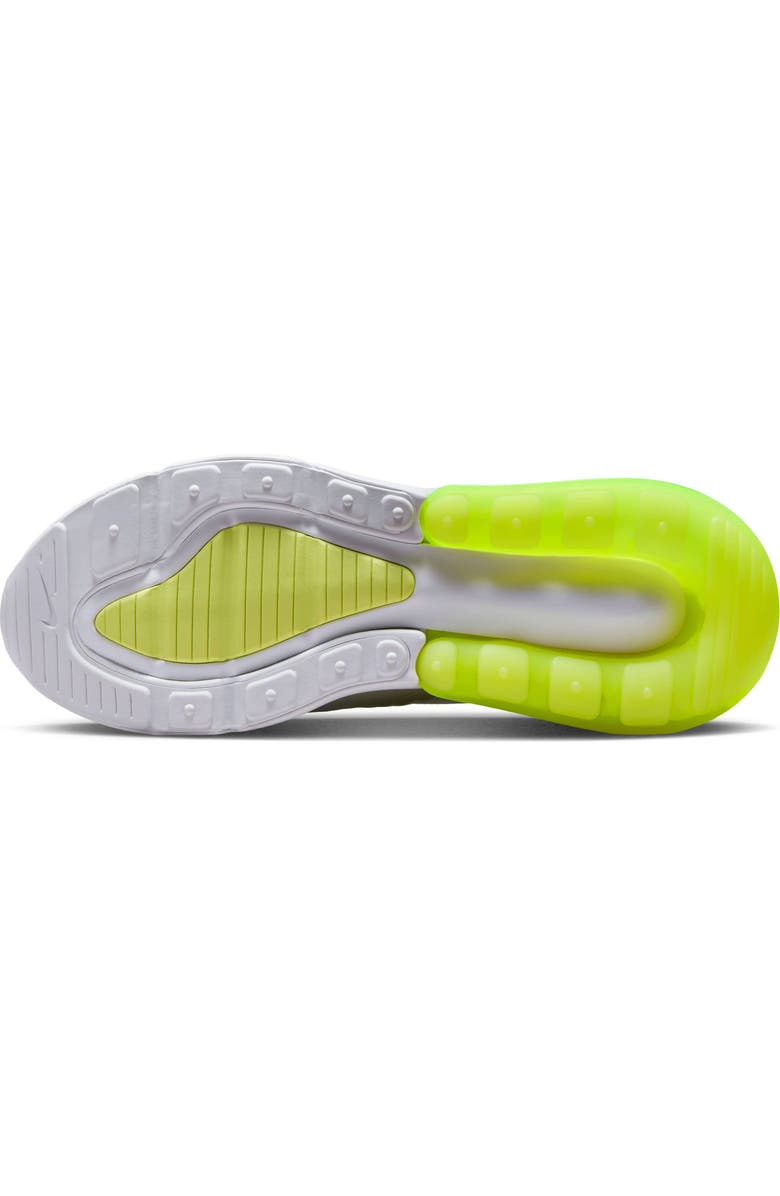 Nike Kids' Air Max 270 Sneaker, Alternate, color, White/ Limelight/ Vast Grey
