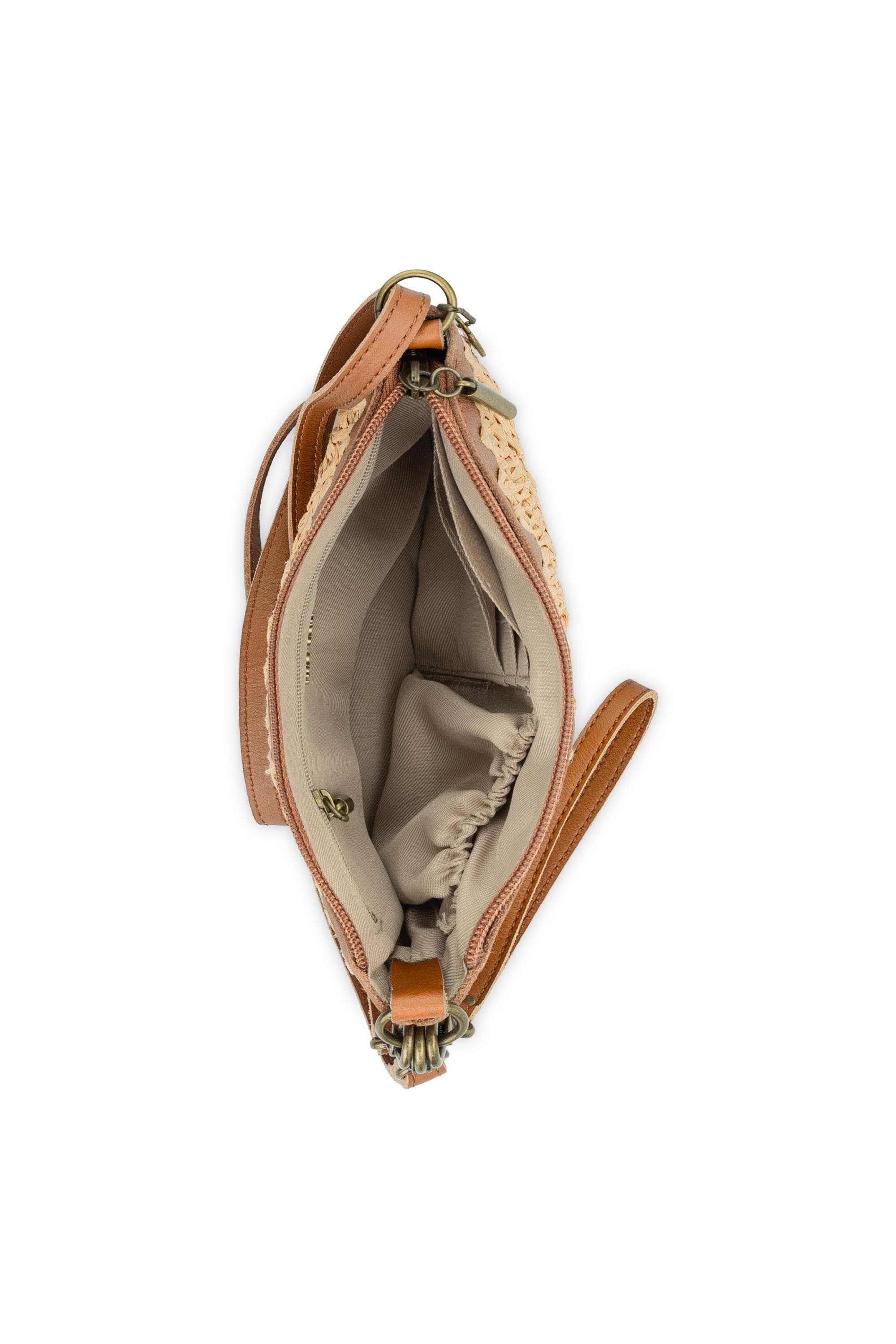 The Sak Vita Hand Crochet Crossbody Wristlet, Alternate, color, Natural Primrose Straw