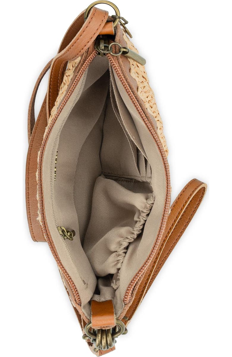 The Sak Vita Hand Crochet Crossbody Wristlet, Alternate, color, Natural Primrose Straw