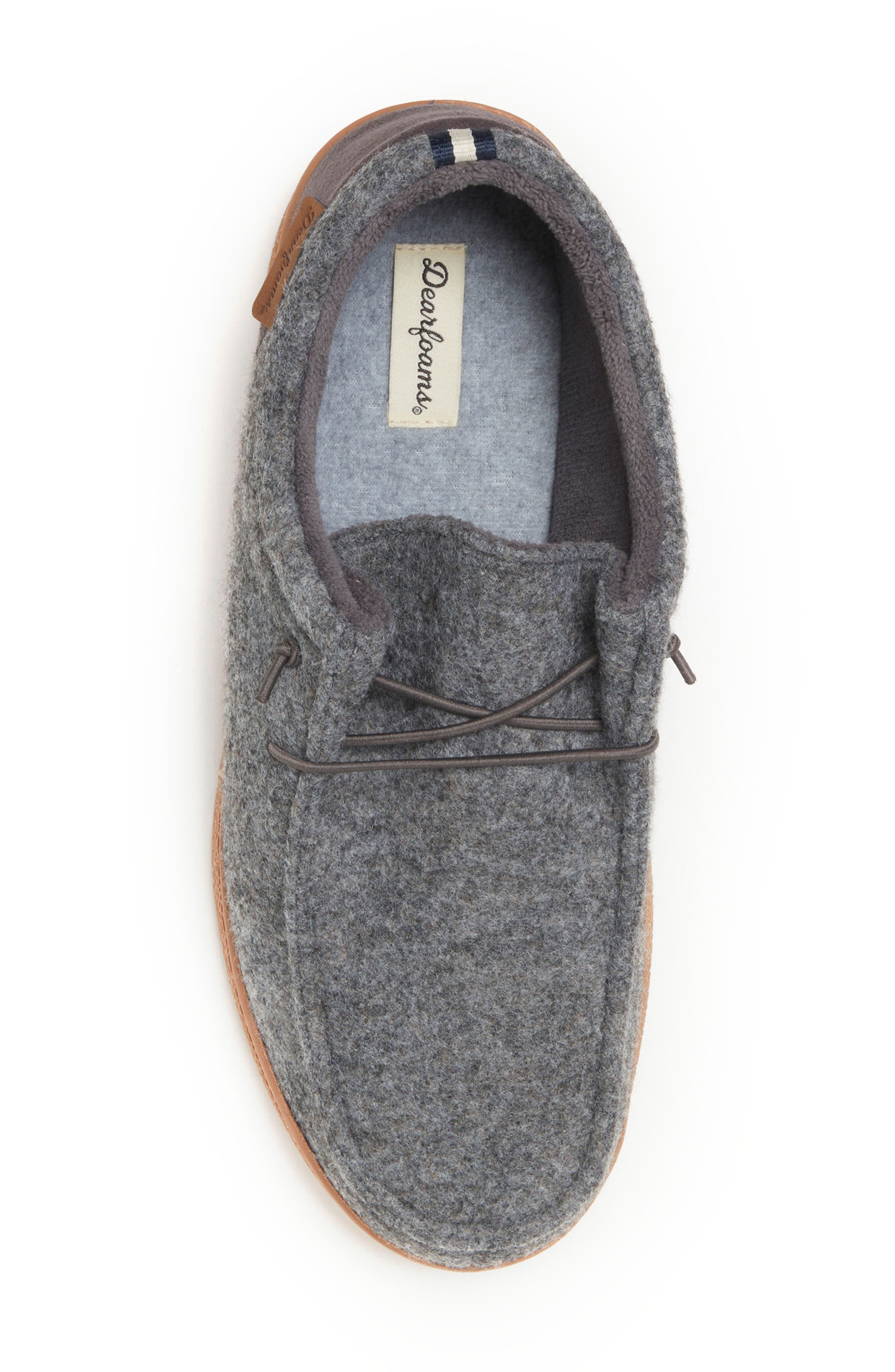 DEARFOAMS Bennet Chukka Slippers, Alternate, color, Dark Heather Grey
