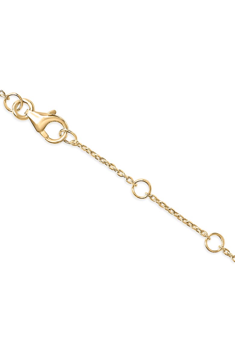10K Gold Diamond Accent "A-Z" Initial Charm and Link Bracelet, Alternate, color, Yellow | M