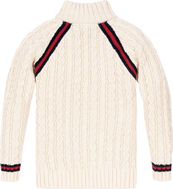 Hope Henry Baby Boys' Half Zip Cable Pullover Sweater, Infant