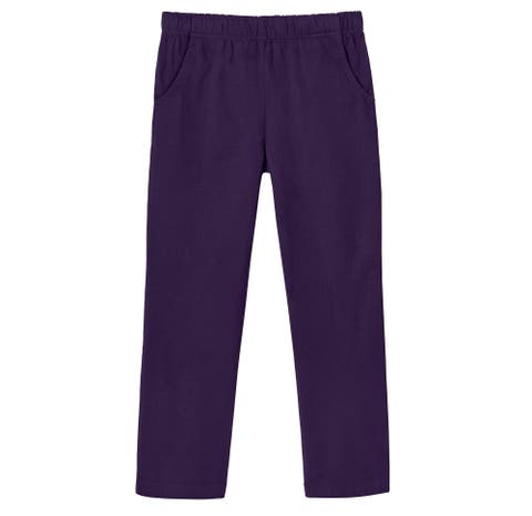 Girls Soft 100% Cotton UPF 50+ Jersey Pocket Pants