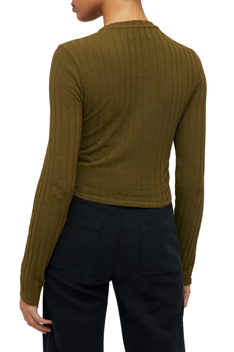 Long Sleeve Crop Rib Top, Alternate, color, DEEP ROSEMARY
