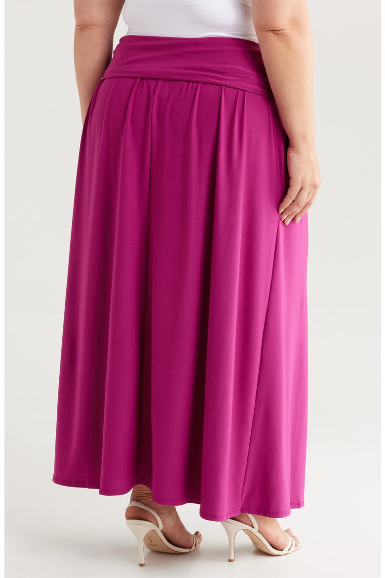 Foldover Maxi Skirt, Alternate, color, MAGENTA