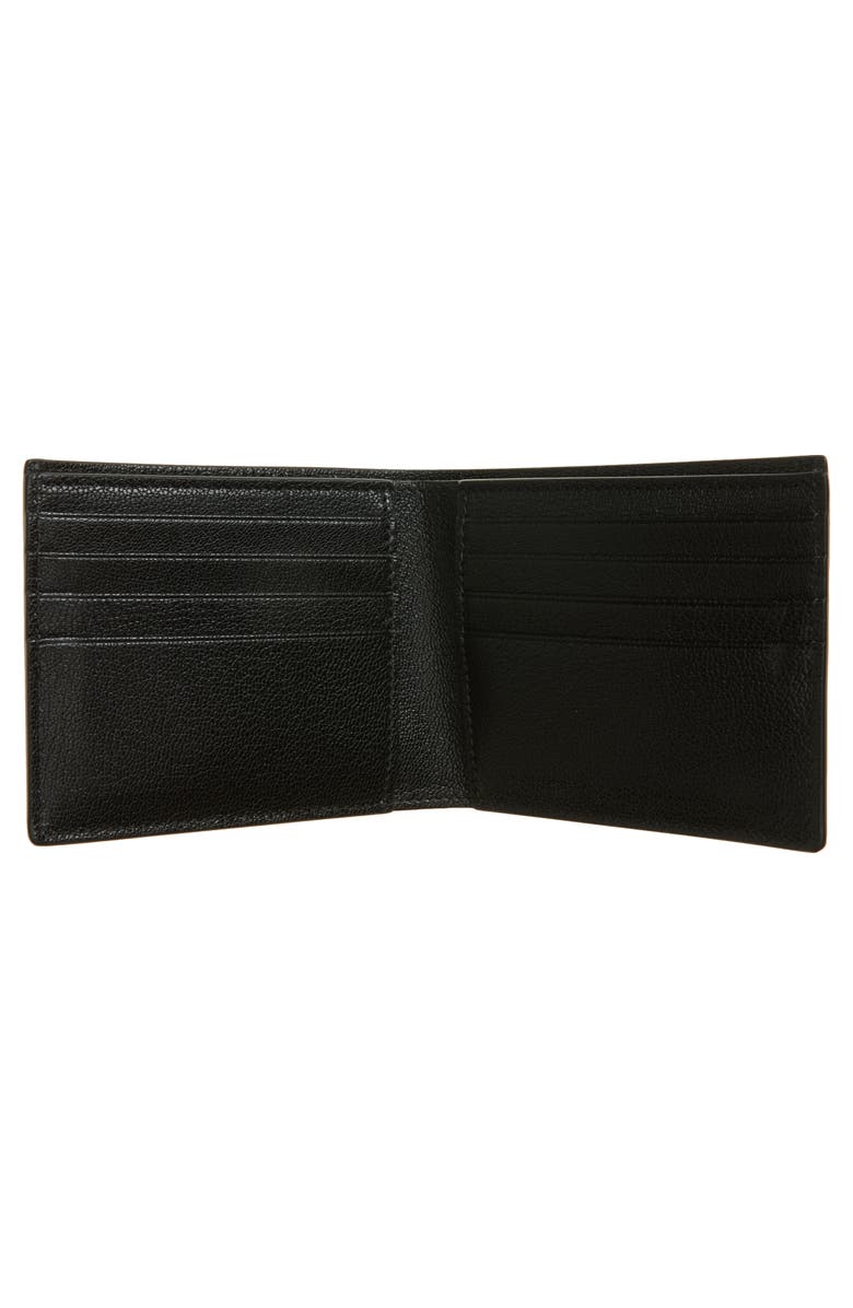 TOM FORD Elongated T-Line Classic Bifold Goatskin Leather Wallet, Alternate, color, Black
