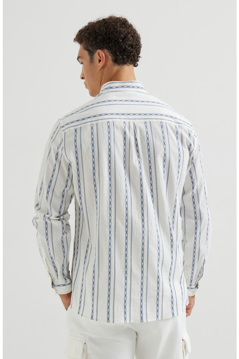 Mandarin collar shirt, Alternate, color, White