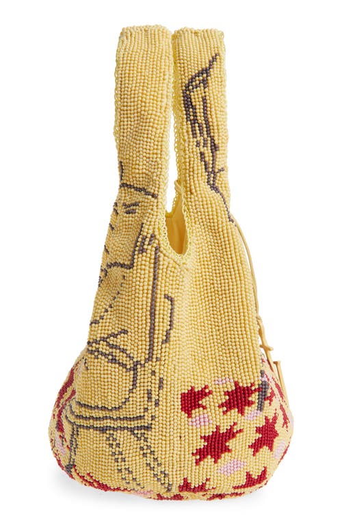 Jw Anderson Mini Beaded Shoulder Bag In Multi