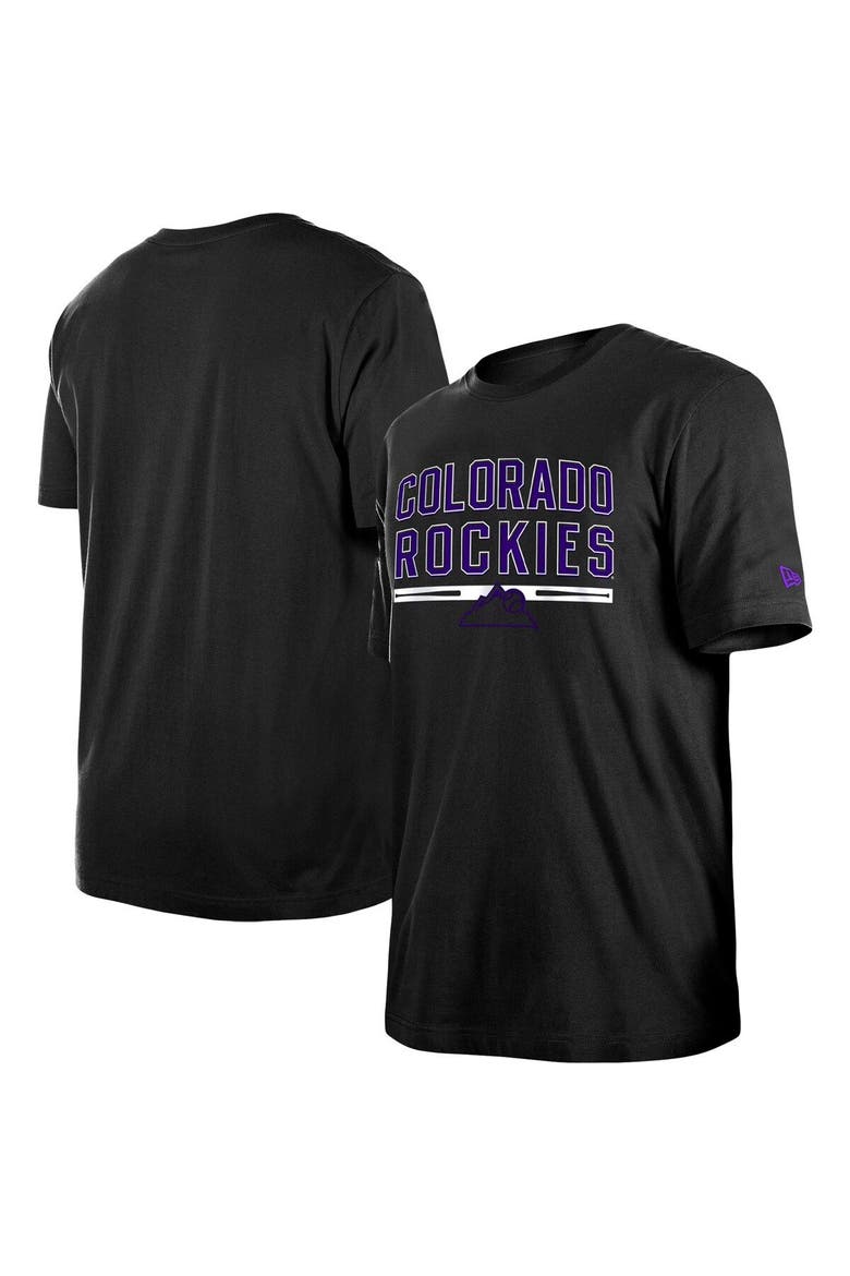 Men's New Era Black Colorado Rockies Batting Practice T-Shirt, Main, color, Black