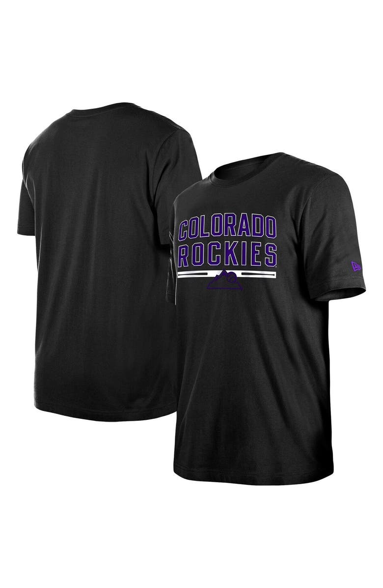 New Era Men's New Era Black Colorado Rockies Batting Practice T-Shirt, Main, color, Black