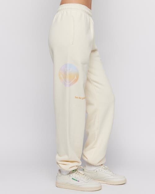 Samii Ryan Smiley Radiate Happiness Sweatpants In Bone