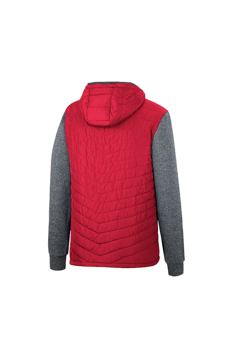 COLOSSEUM Men's Colosseum Red Wisconsin Badgers Course Herringbone Full-Zip Hoodie, Alternate, color,