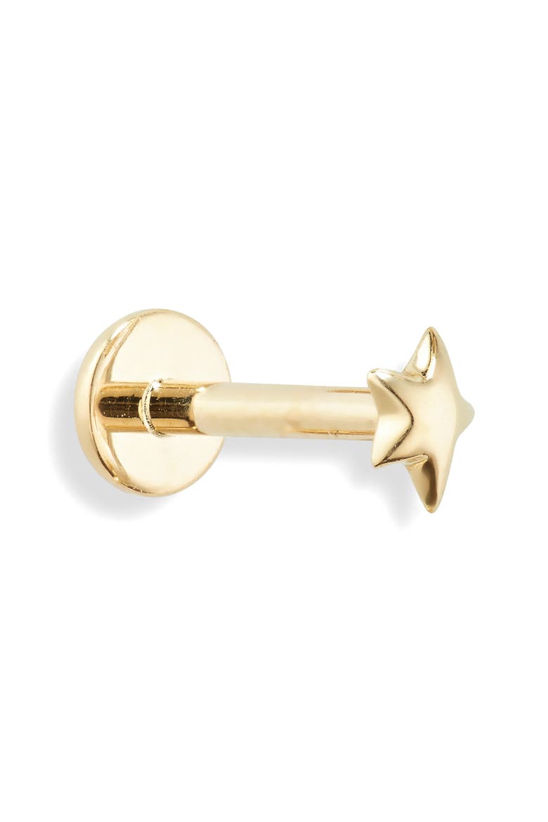 Star Single Stud Earring, Alternate, color, GOLD
