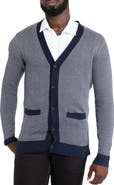 XRAY Herringbone V-Neck Button Front Cardigan
